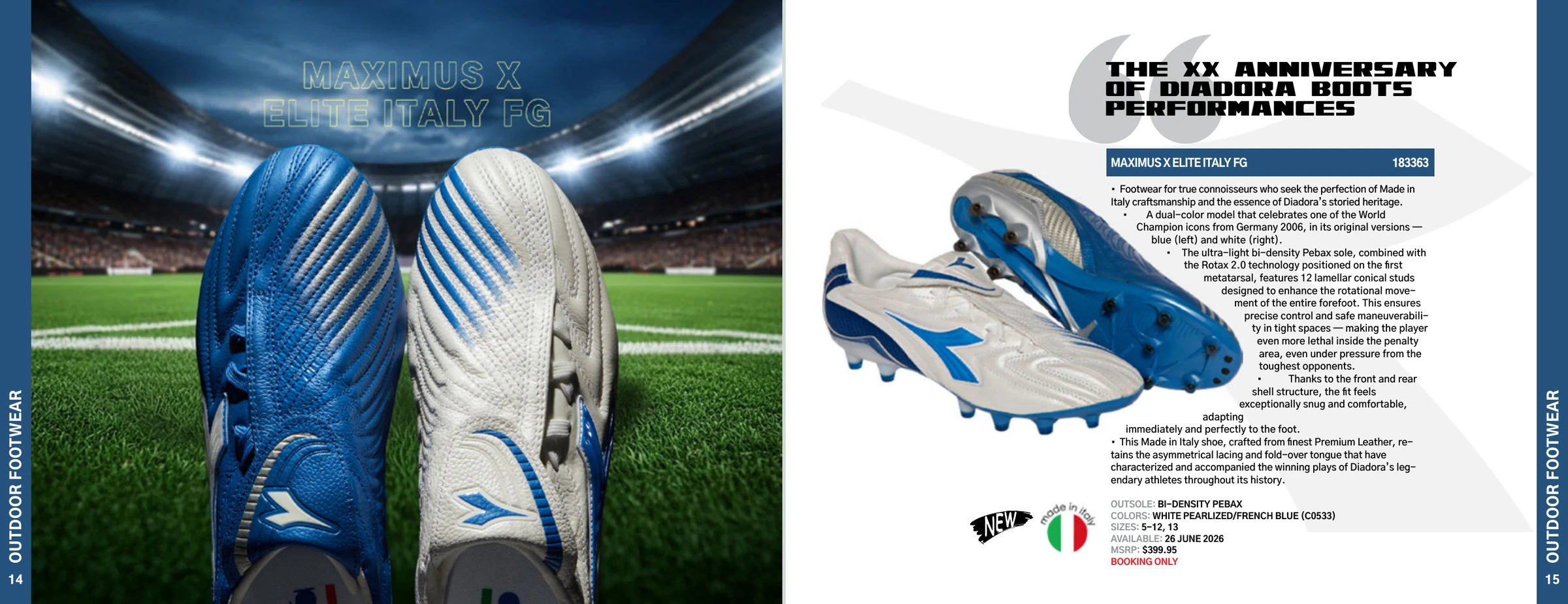 Diadora — double page intérieure